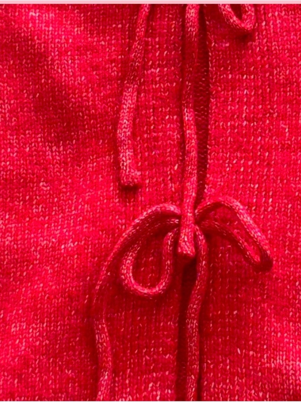 Sincerly Jules Cherry Red Tie-Front Knit Cardigan - Picture 3 of 4